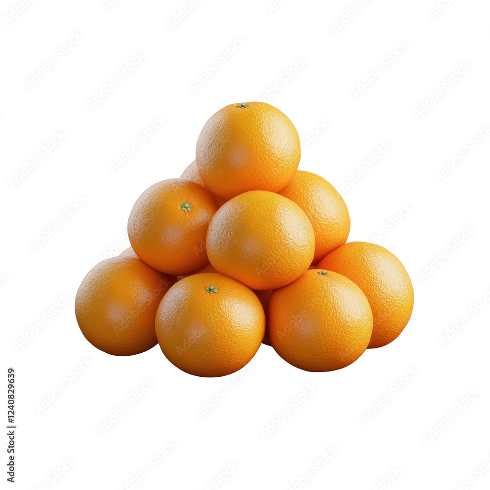 pile of oranges isolated on transparent background pile of oranges isolated on transparent background