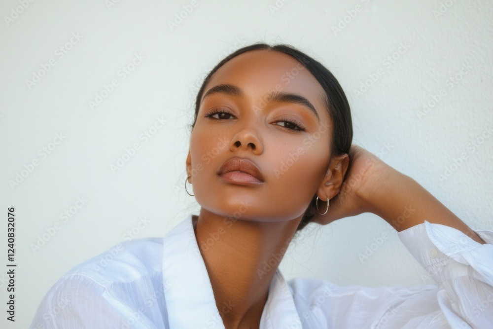 Minimalist Woman with Single Statement Piercing A woman with a minimalist aesthetic Minimalist Woman with Single Statement Piercing A woman with a minimalist aesthetic