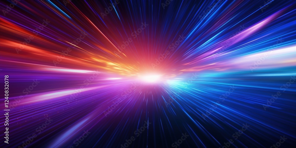 Dynamic Exploration of Hyperspace with Speedy Light Effects in Vibrant Colors and Motion Creating a Futuristic Space Scene Dynamic Exploration of Hyperspace with Speedy Light Effects in Vibrant Colors and Motion Creating a Futuristic Space Scene