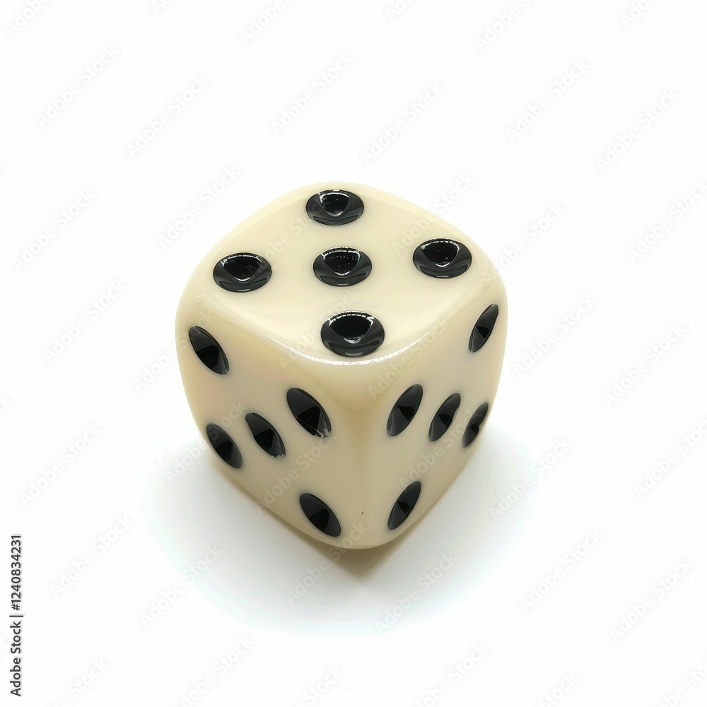 Close-up of a classic ivory dice.