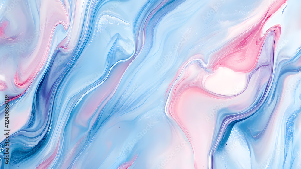 Obraz premium A pastel blue abstract texture with smooth lines and soft color blending.