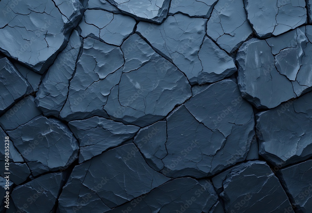 A Dark blue slate rock texture background with rough, cracked layers of stone creating a natural A Dark blue slate rock texture background with rough, cracked layers of stone creating a natural