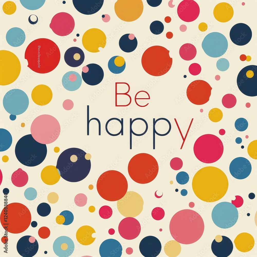 A colorful background with many small circles and the words A colorful background with many small circles and the words