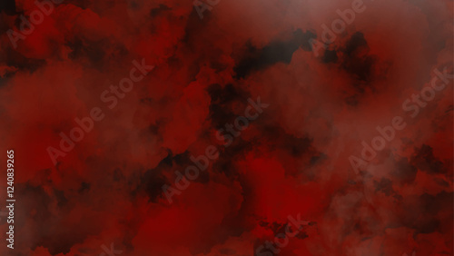 Red scratched horror scary background, abstract watercolor smooth paint old texture.