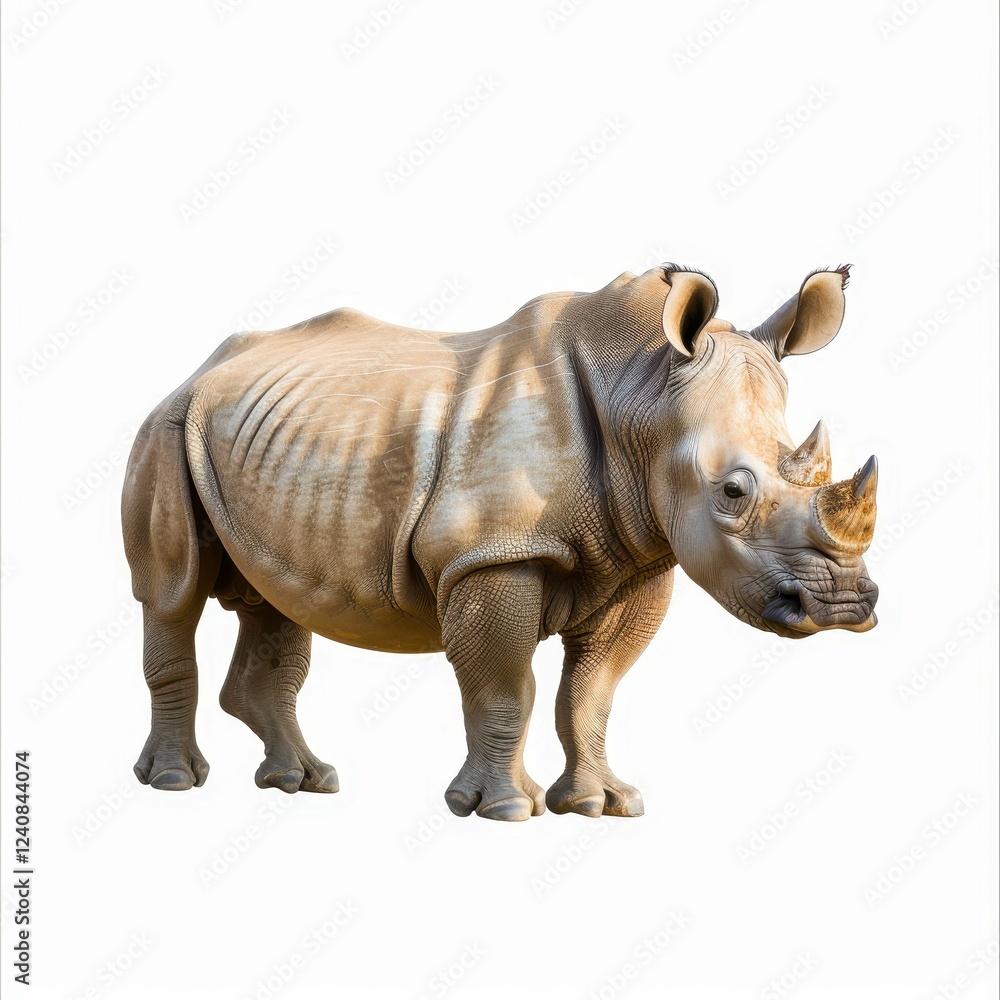 Obraz premium Detailed illustration of a rhinoceros.