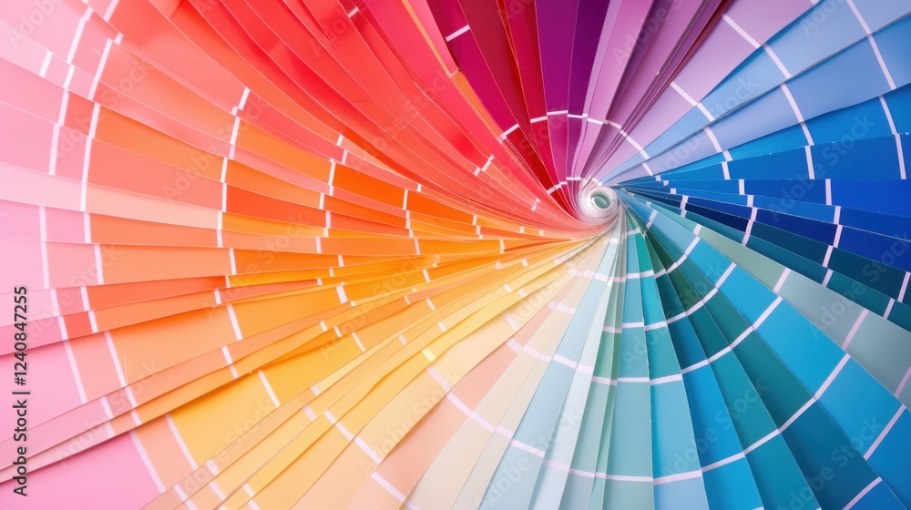 Fototapeta premium A smooth gradient of hues in a color wheel that blends seamlessly from one shade to another.