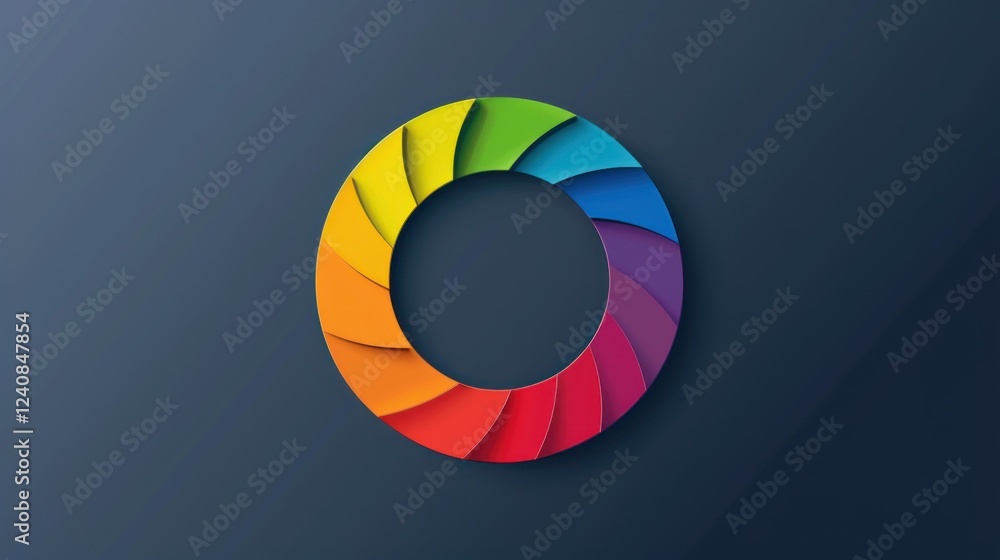 A professional logo with a color wheel icon, using bold and clean lines. A professional logo with a color wheel icon, using bold and clean lines.