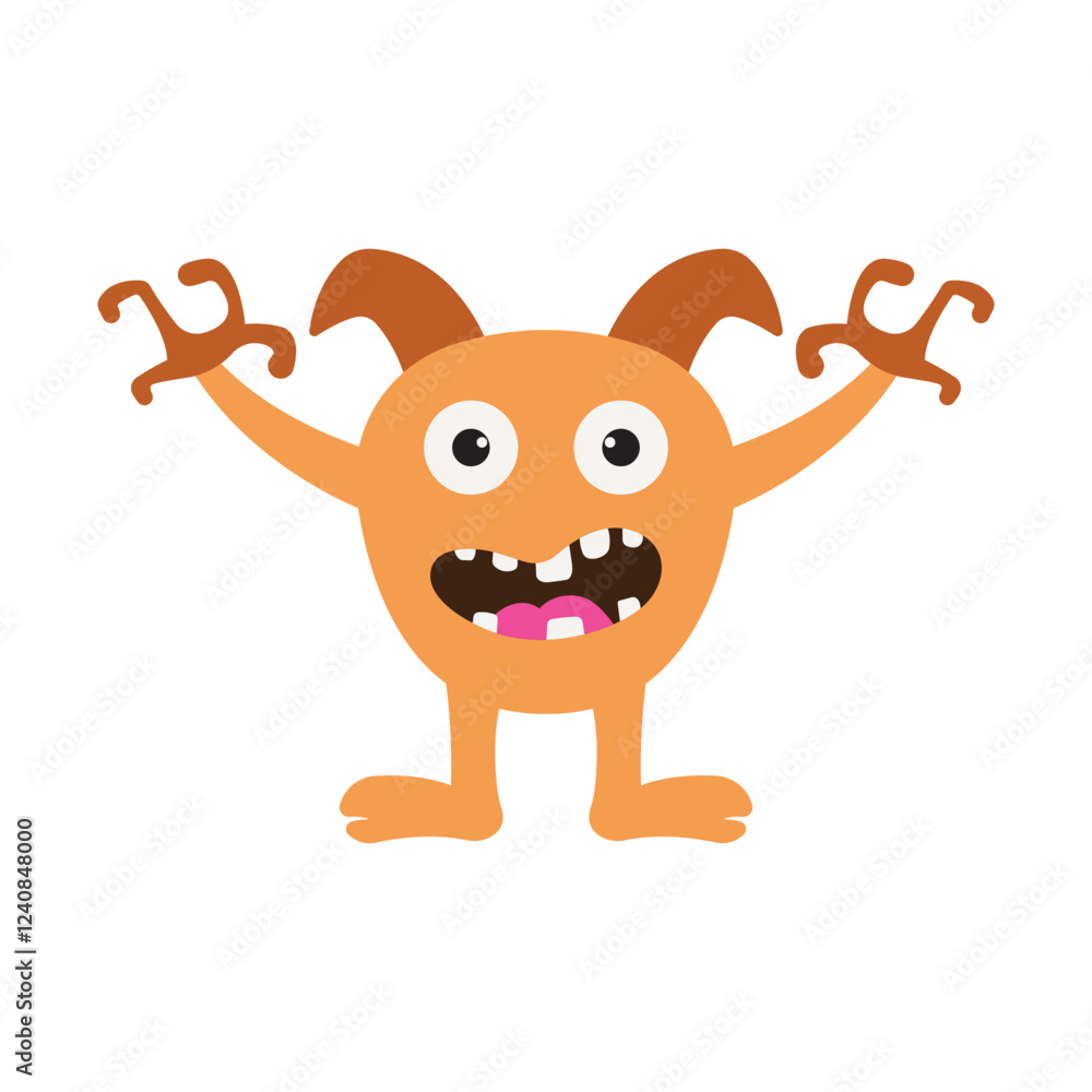 Fototapeta premium Monster cartoon devil character illustration