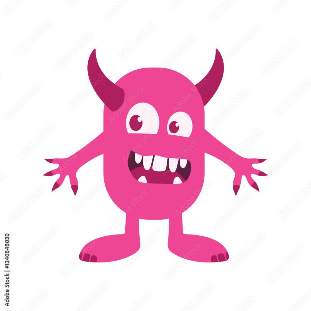 Fototapeta premium Monster cartoon devil character illustration