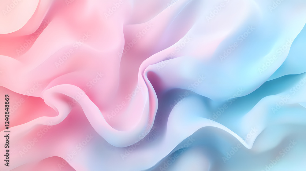 Obraz premium A pastel blue soft gradient background with smooth transitions of light hues.