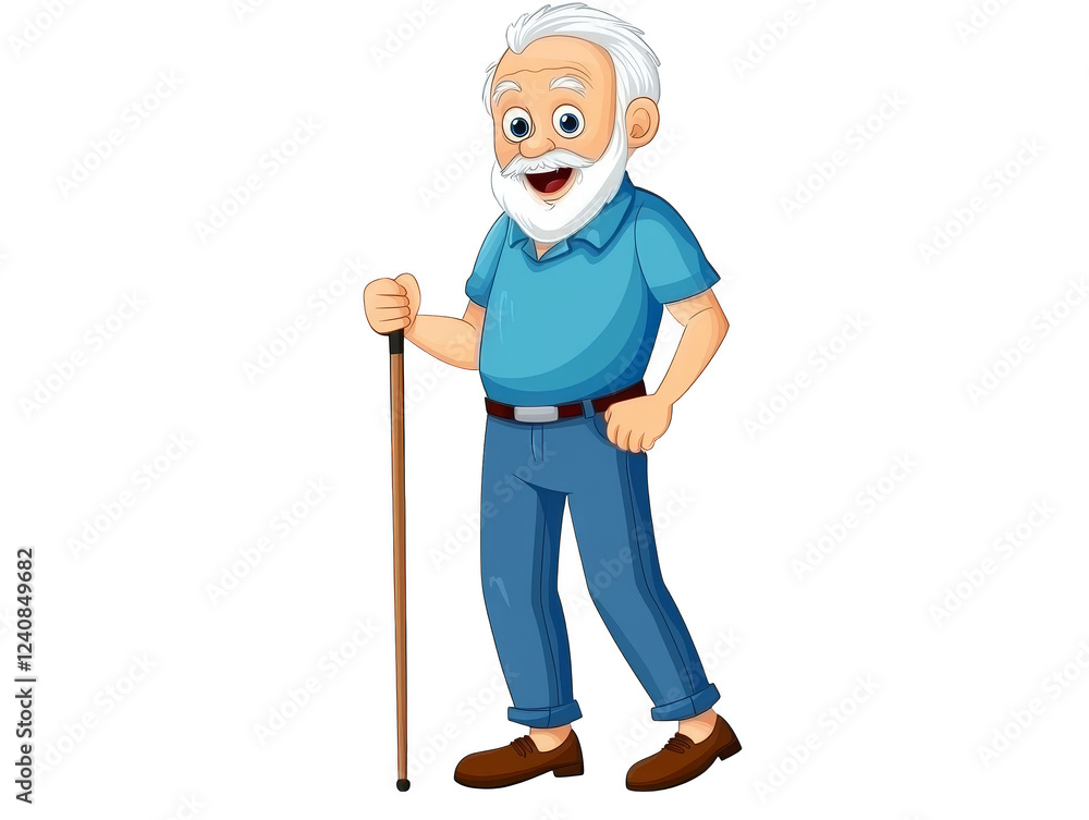 An elderly man finding balance, a contemplative walk with cane elderly An elderly man finding balance, a contemplative walk with cane elderly