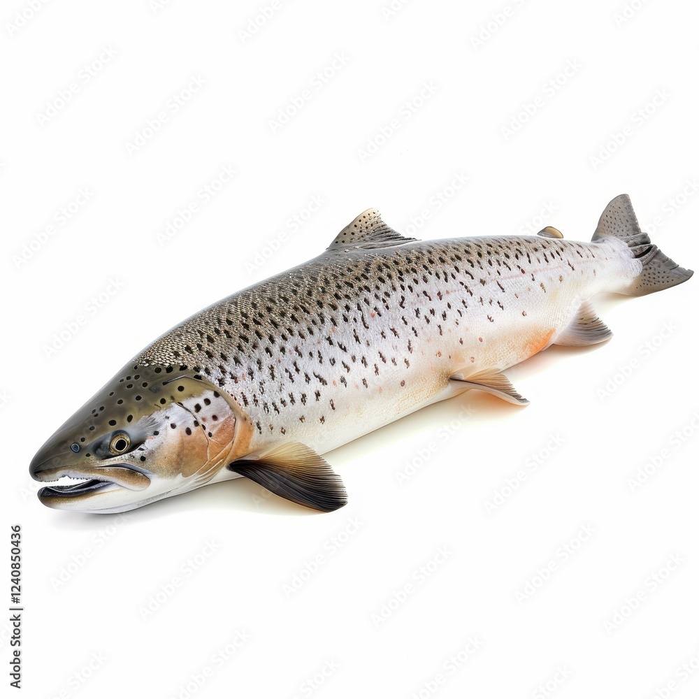 Fresh salmon fish on white background. Fresh salmon fish on white background.