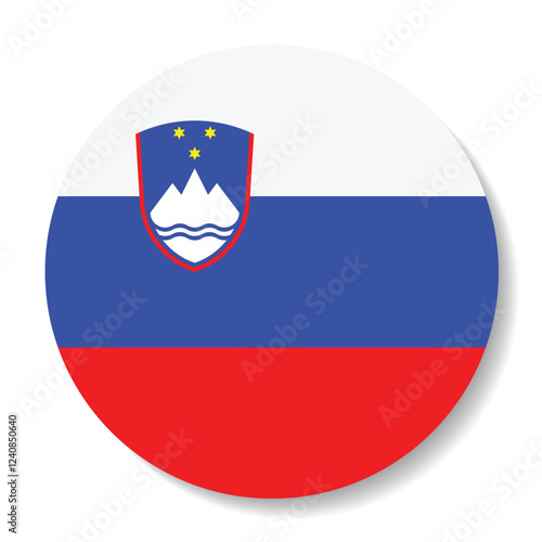 Slovenia flag. Slovenia circle flag logo icon computer vector illustration design Free Download Slovenia flag. Slovenia circle flag logo icon computer vector illustration design - GFXLoad