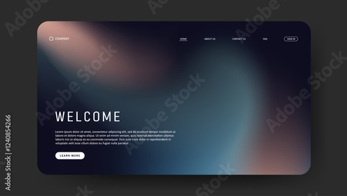 fluid gradient landing page website design
