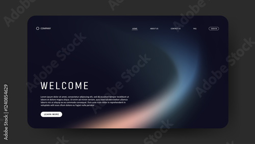 fluid gradient landing page website design
