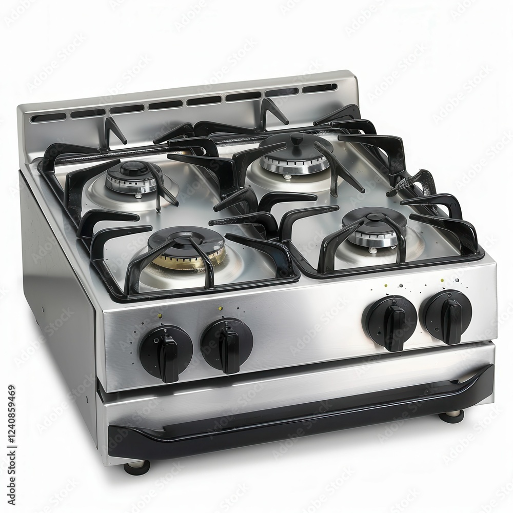 Modern gas stove with four burners. Modern gas stove with four burners.
