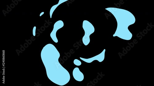 煙のポップなトランジション　手書きアニメーション　背景透過