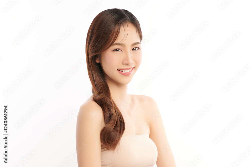 Beautiful young asian woman with clean fresh skin on white background, Face care, Facial treatment, Cosmetology, beauty and spa, Asian women portrait. Beautiful young asian woman with clean fresh skin on white background, Face care, Facial treatment, Cosmetology, beauty and spa, Asian women portrait.