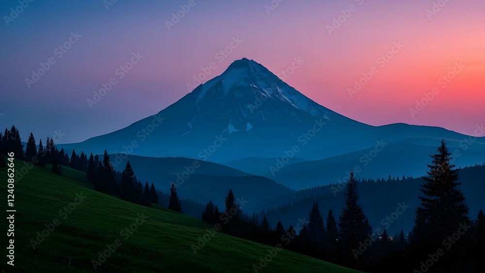 Fototapeta premium sunrise in the mountains