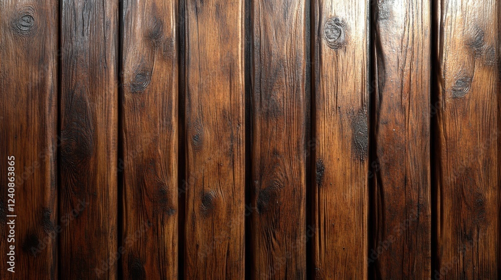 Rustic Wooden Plank Wall Background with Rich Brown Tones and Texture Rustic Wooden Plank Wall Background with Rich Brown Tones and Texture