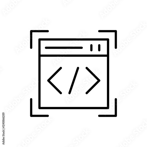 Program metadata outline icons, minimalist vector illustration ,simple transparent graphic element .Isolated on white background