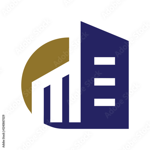 Commercial real estate building logo design