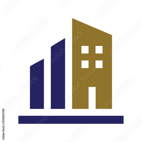 Commercial real estate building logo design