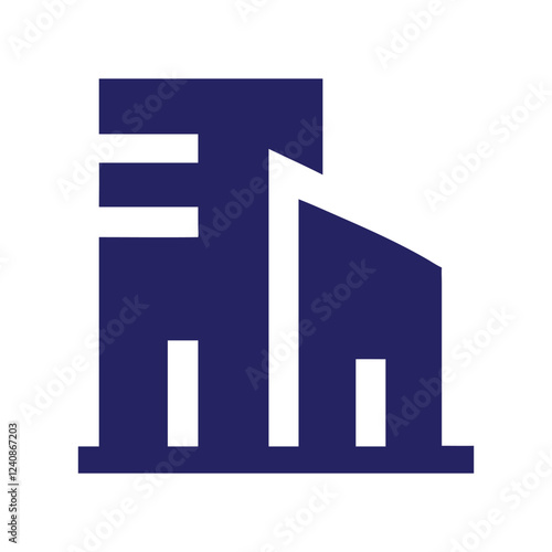 Commercial real estate building logo design