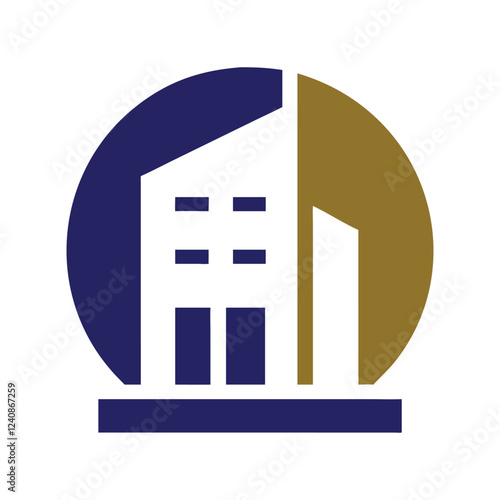 Commercial real estate building logo design