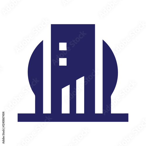 Commercial real estate building logo design