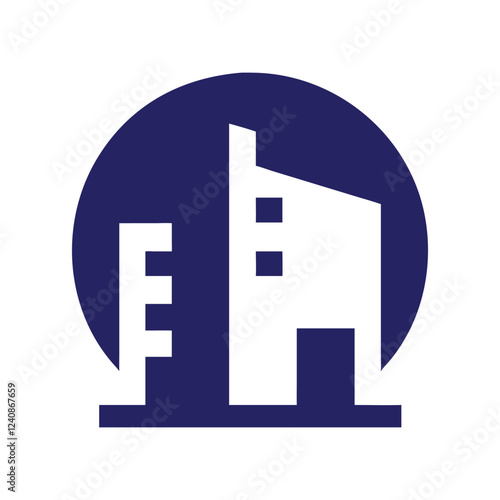 Commercial real estate building logo design
