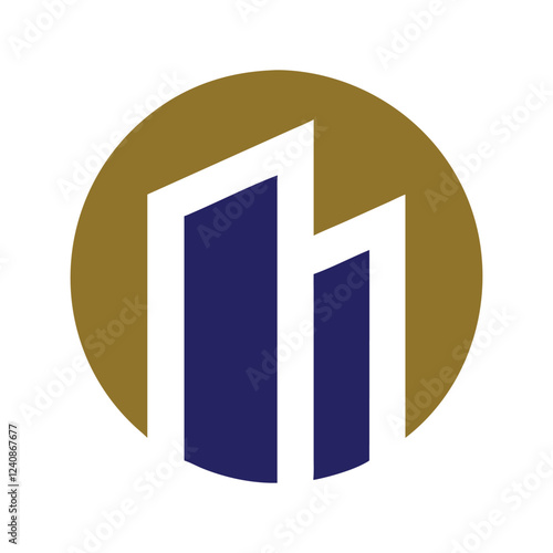 Commercial real estate building logo design