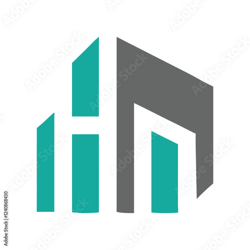 Commercial real estate building logo design