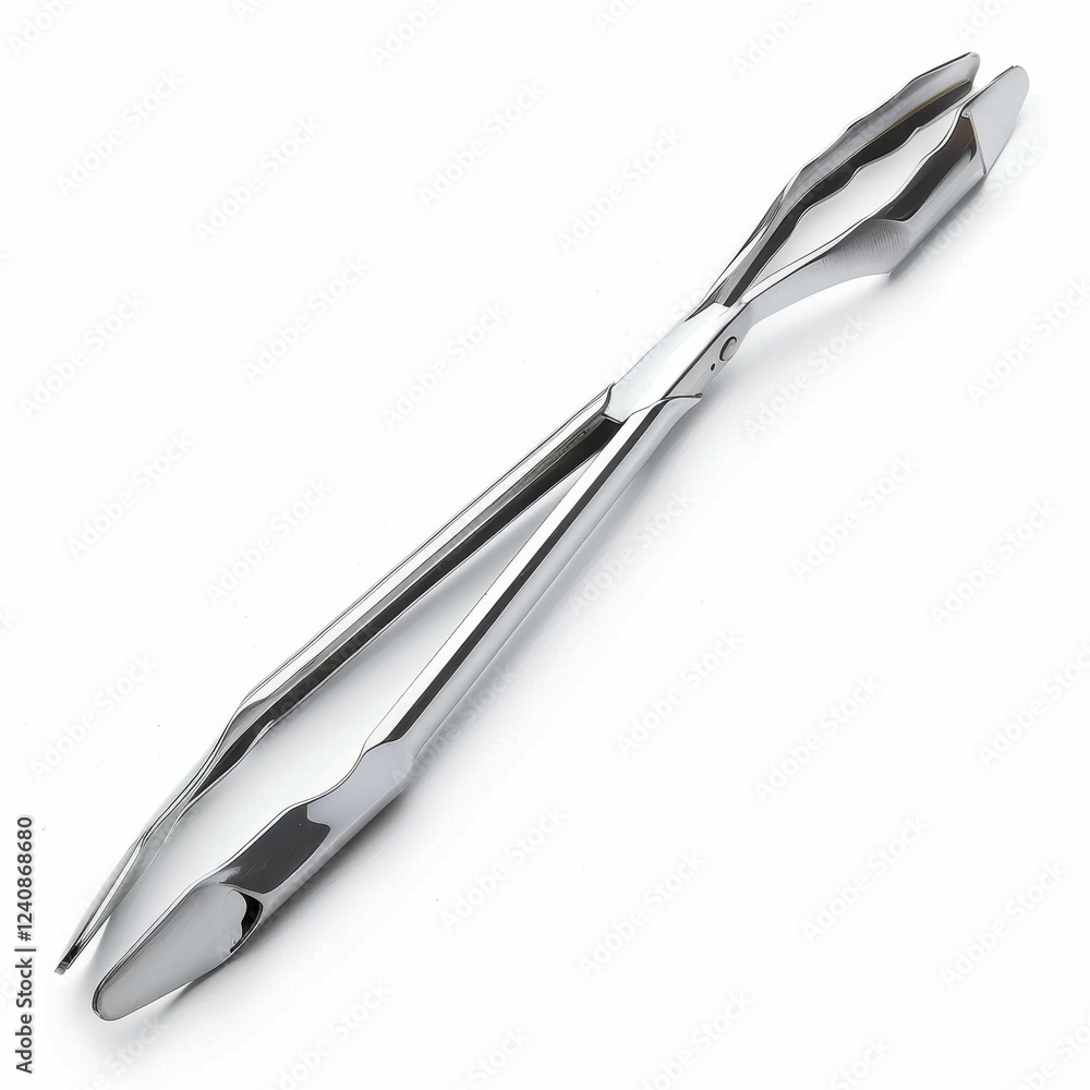 Stainless steel kitchen tongs for cooking use. Stainless steel kitchen tongs for cooking use.