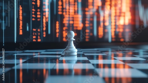 Wallpaper Mural Strategic chess move in a digital world futuristic city 3d visualization urban environment close-up view strategy and technology concept Torontodigital.ca