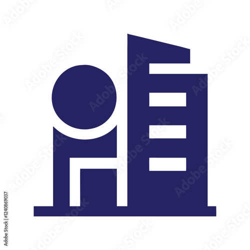 Commercial real estate building logo design