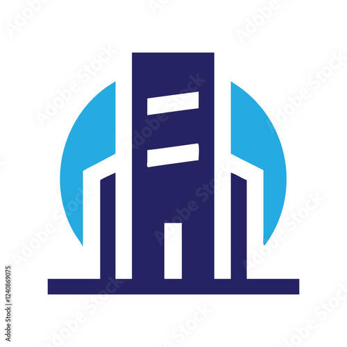 Commercial real estate building logo design
