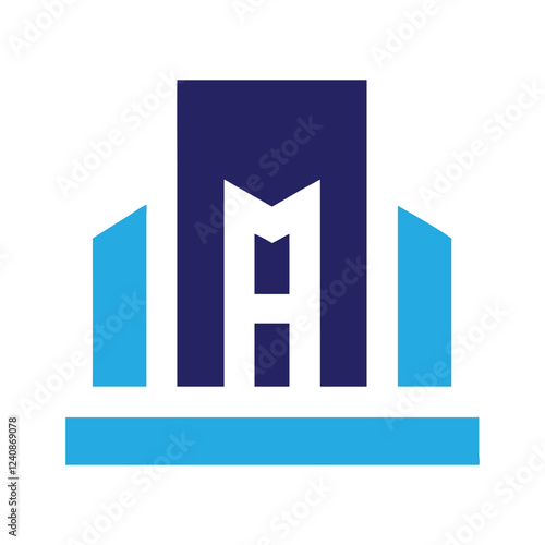 Commercial real estate building logo design