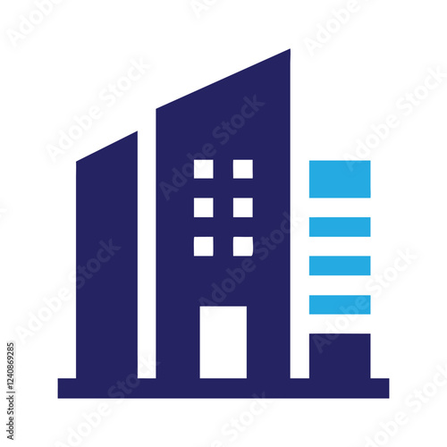 Commercial real estate building logo design