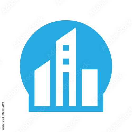 Commercial real estate building logo design