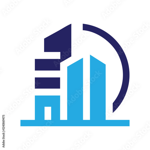 Commercial real estate building logo design