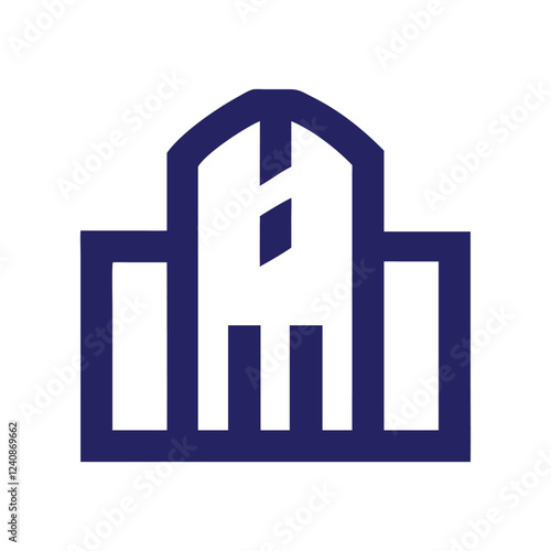 Commercial real estate building logo design