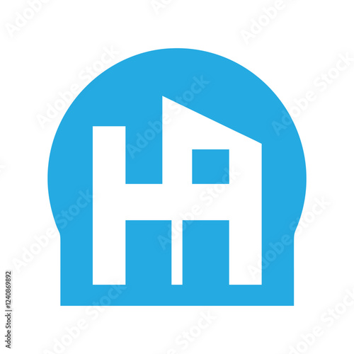 Commercial real estate building logo design