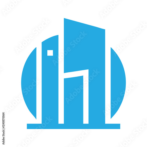 Commercial real estate building logo design