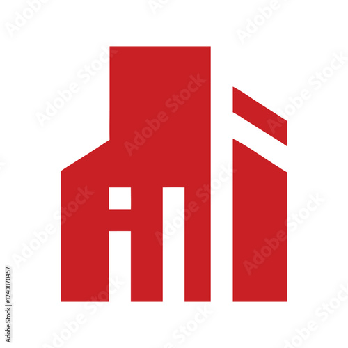 Commercial real estate building logo design