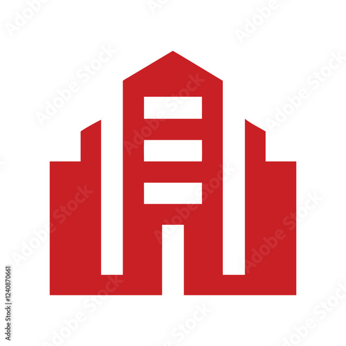 Commercial real estate building logo design