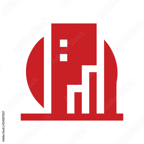 Commercial real estate building logo design