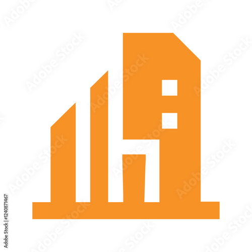Commercial real estate building logo design