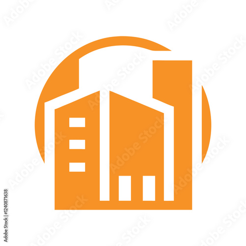 Commercial real estate building logo design