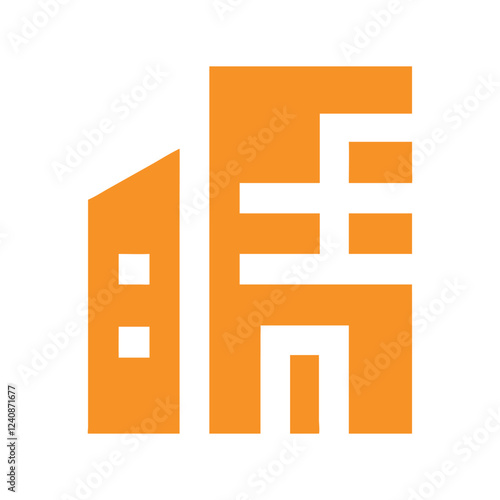 Commercial real estate building logo design